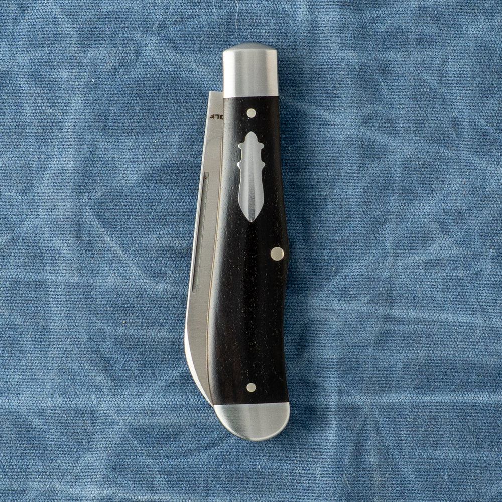 JACK WOLF KNIVES EUREKA - EBONY WOOD