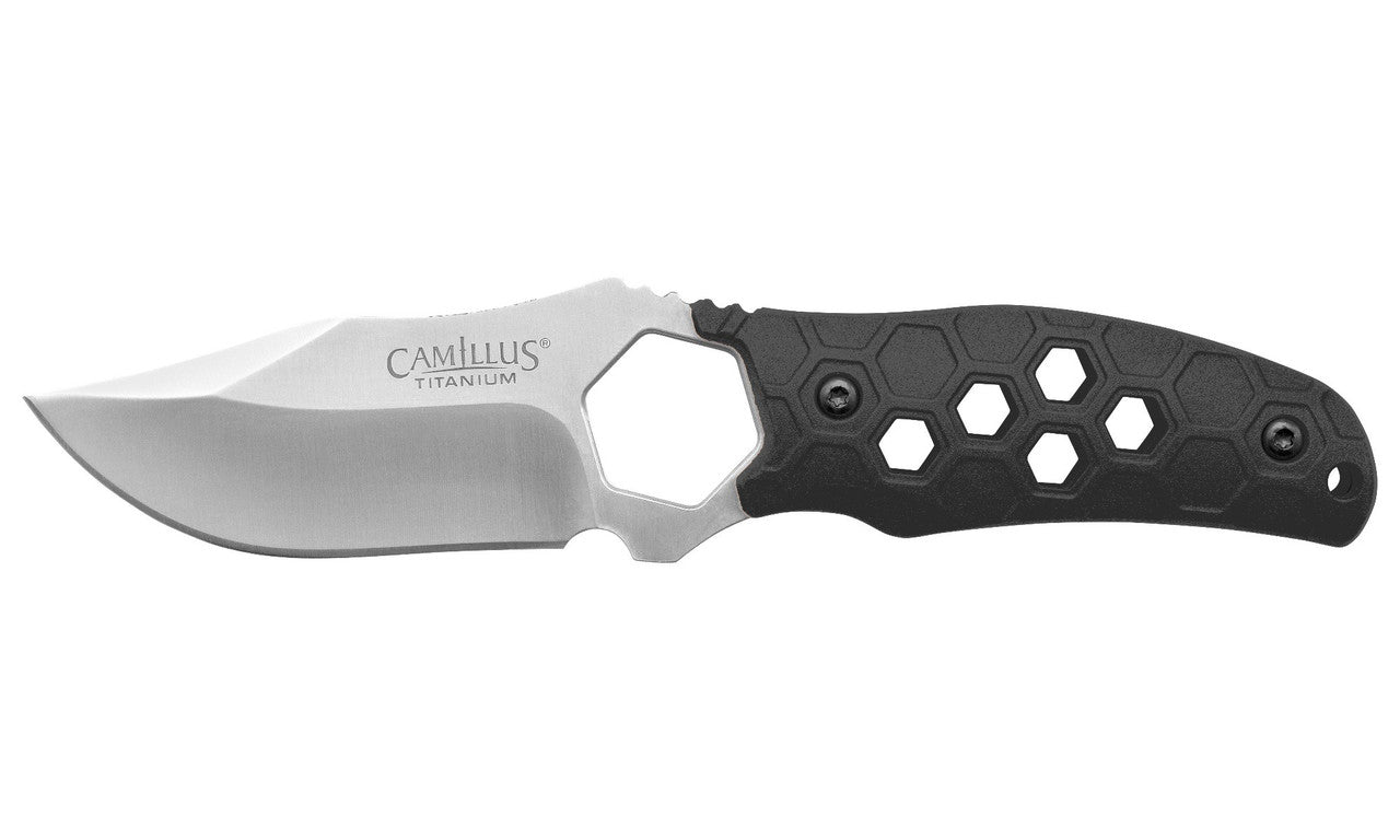 Camillus Comb Black Fixed Blade Knife