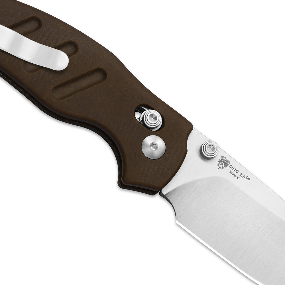KIZER CUTLERY Sheepdog® C01C 2.9 CD | Kizer Clutch Lock™ | Norplex UltreX™ Micarta | Nitro-V | KizerV™ 3488.29CDA1