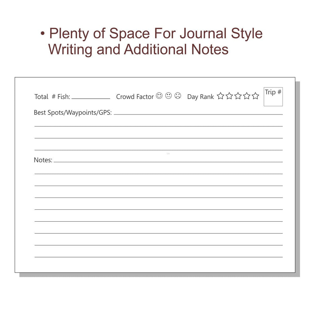 ProKnot Pro-log Fishing Records Log Book - Faux Leather Cover