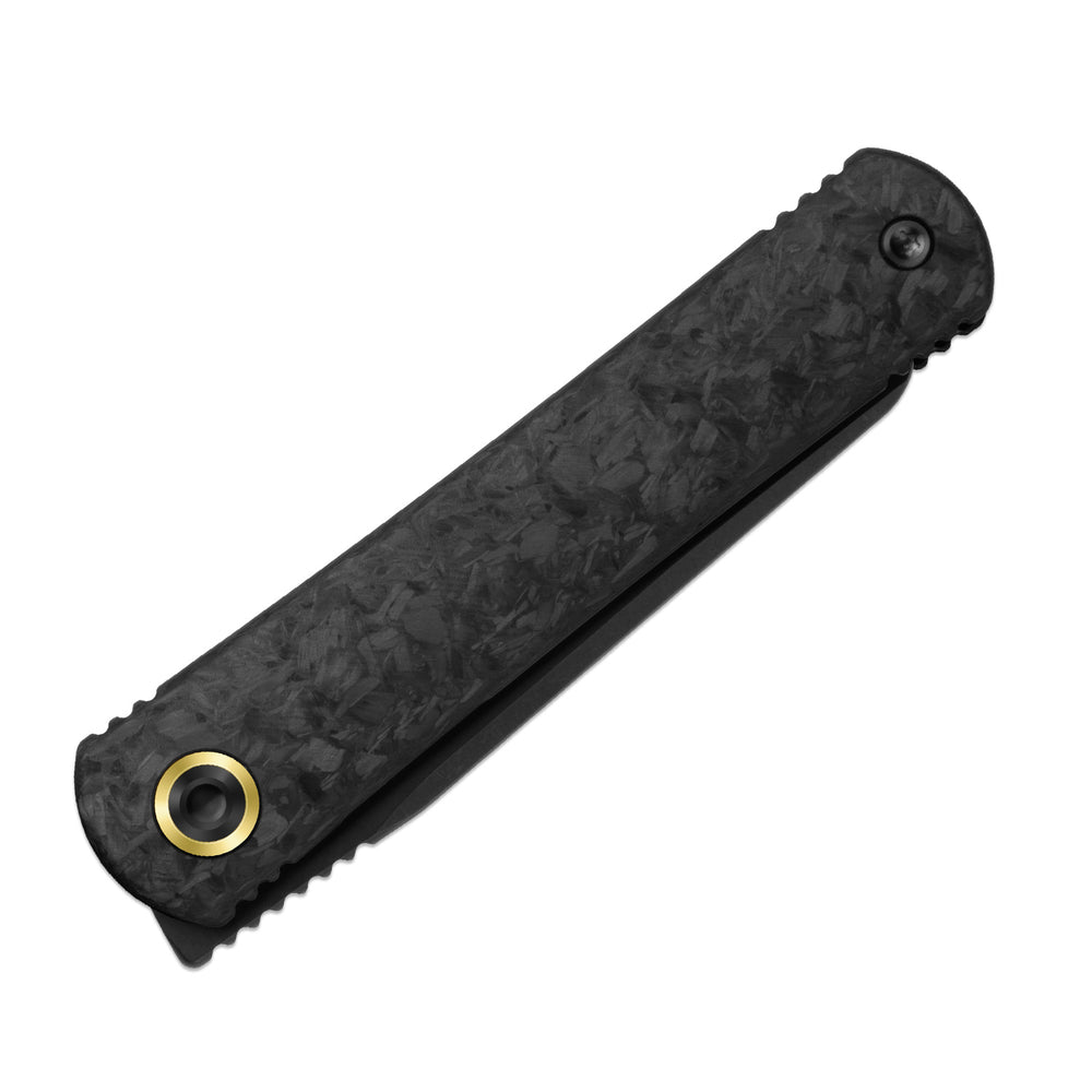 KIZER CUTLERY Feist 3 | CPM S90V + Matte DLC Ultra | Reverse Tanto | Titanium (Matte DLC Ultra) & Carbon Fiber | KizerX™ 3499.3A1