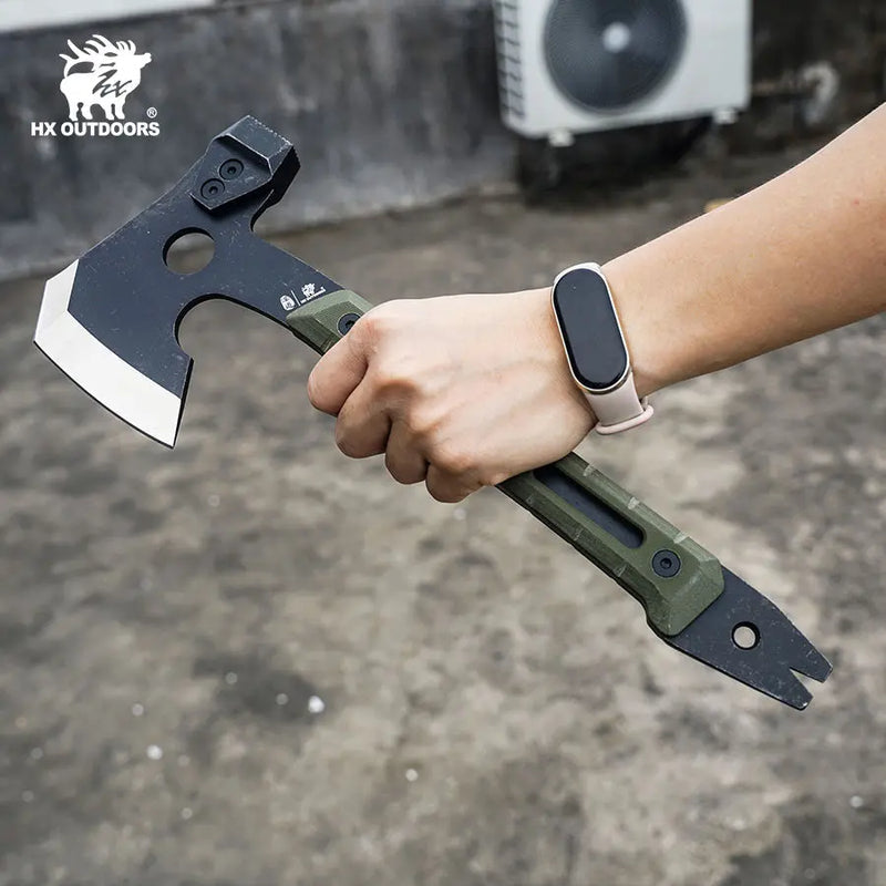 HX OUTDOORS IRONSIDE Hatchet | 12.83" Overall Length | 420 Blade | Green G10 Handle