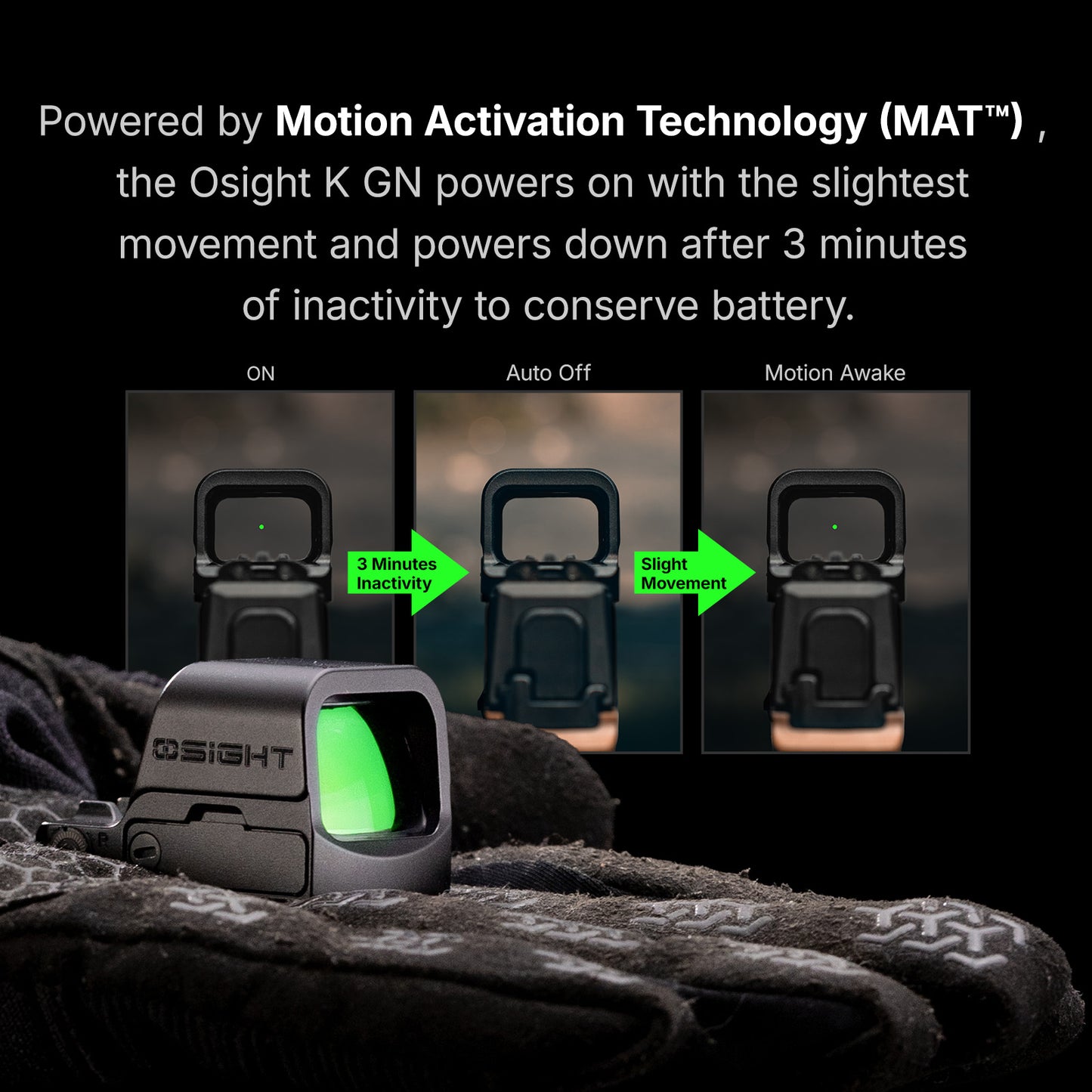 Osight K 6 MOA Dot Sight with RMSc Footprint and Side-Loading Battery