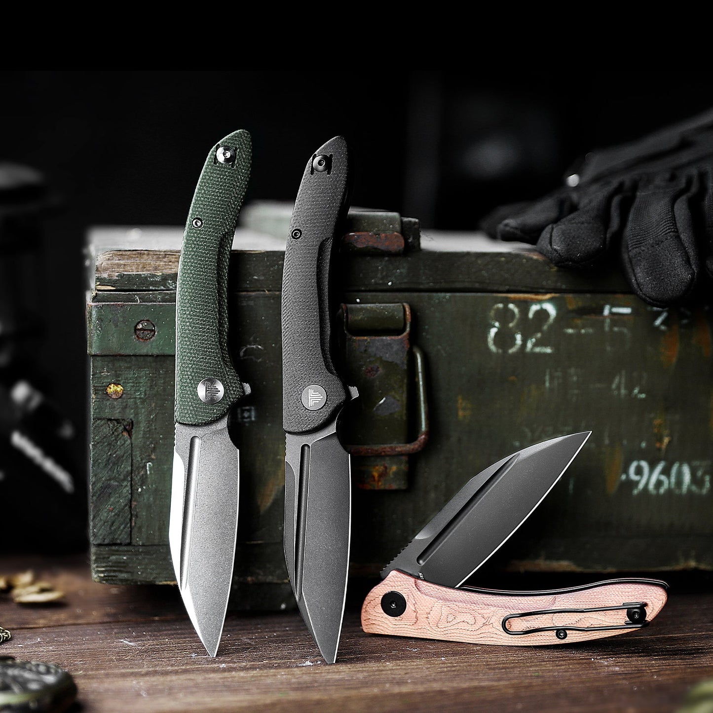 TRIVISA Cuckoo-BM Liner Lock EDC Folding Pocket Knife 3.37'' 14C28N Steel Blade,Micarta Handle
