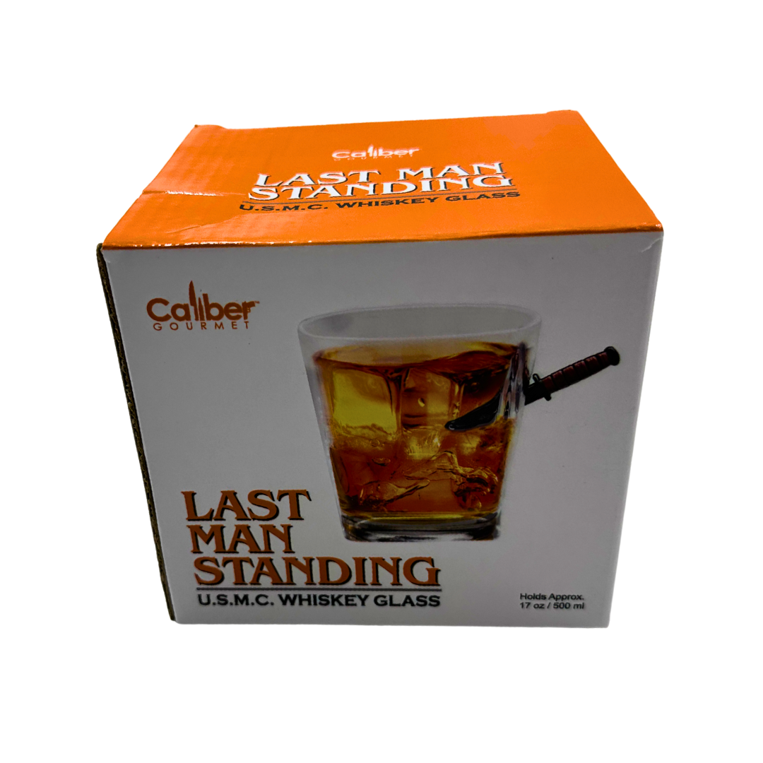 CALIBER GOURMET Last Man Standing USMC Knife Whiskey Glass