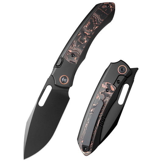 REMETTE RT-Orca Knife Button+Frame Lock M390 Blade Titanium Handle Outdoor Camping Knives ORCATB