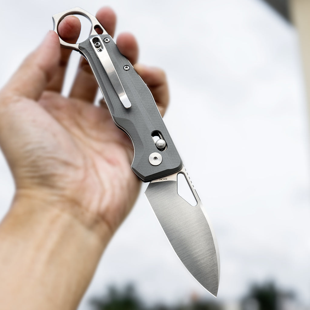 TRIVISA Sagitta-03g,Axis Lock Folding Pocket Knife,2.95" 14C28N Steel,G10 Handle