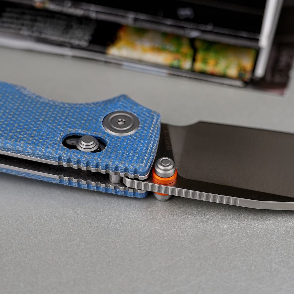 VOSTEED Porcupine ModSwap™ - Crossbar Lock Knife (3.08" 154CM Blade & Micarta Handle) - A3105