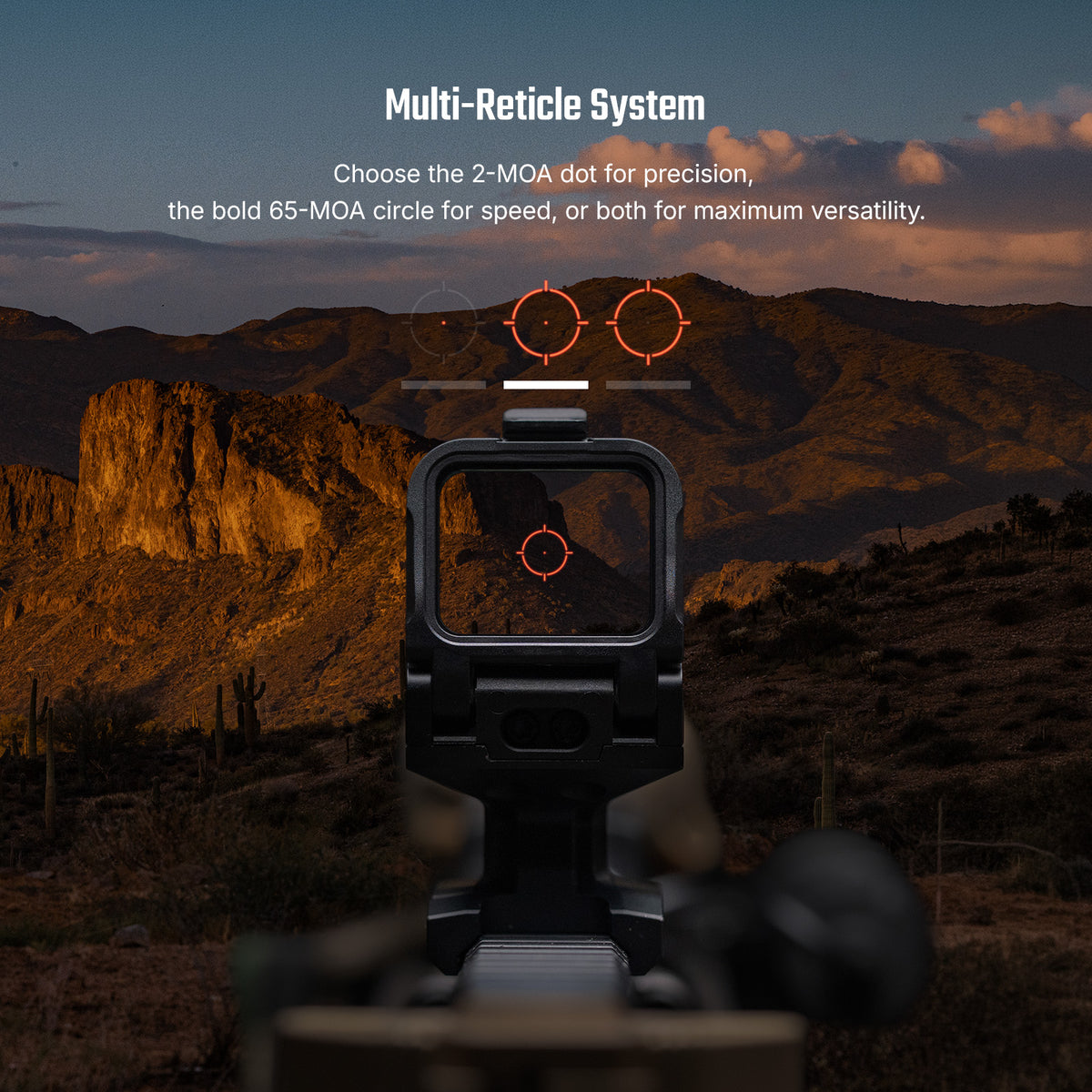 Osight R Micro T1/T2 Footprint Enclosed Red Dot Sight with Multi-Reticle System