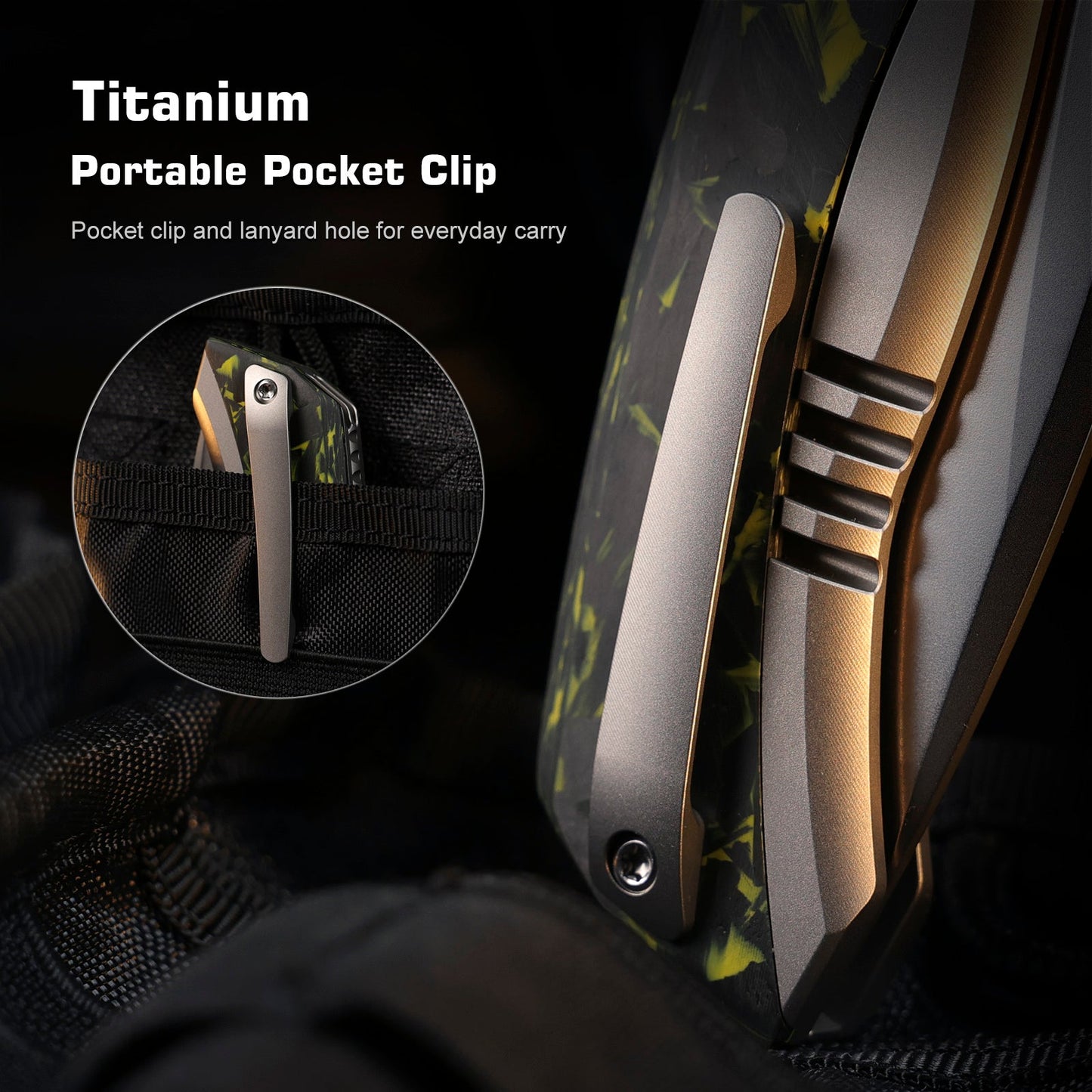 REMETTE RT-Steed Innovative Button Frame Lock M390 Blade Titanium Carbon Fiber Handle Folding Pocket Knife RTWS-TY