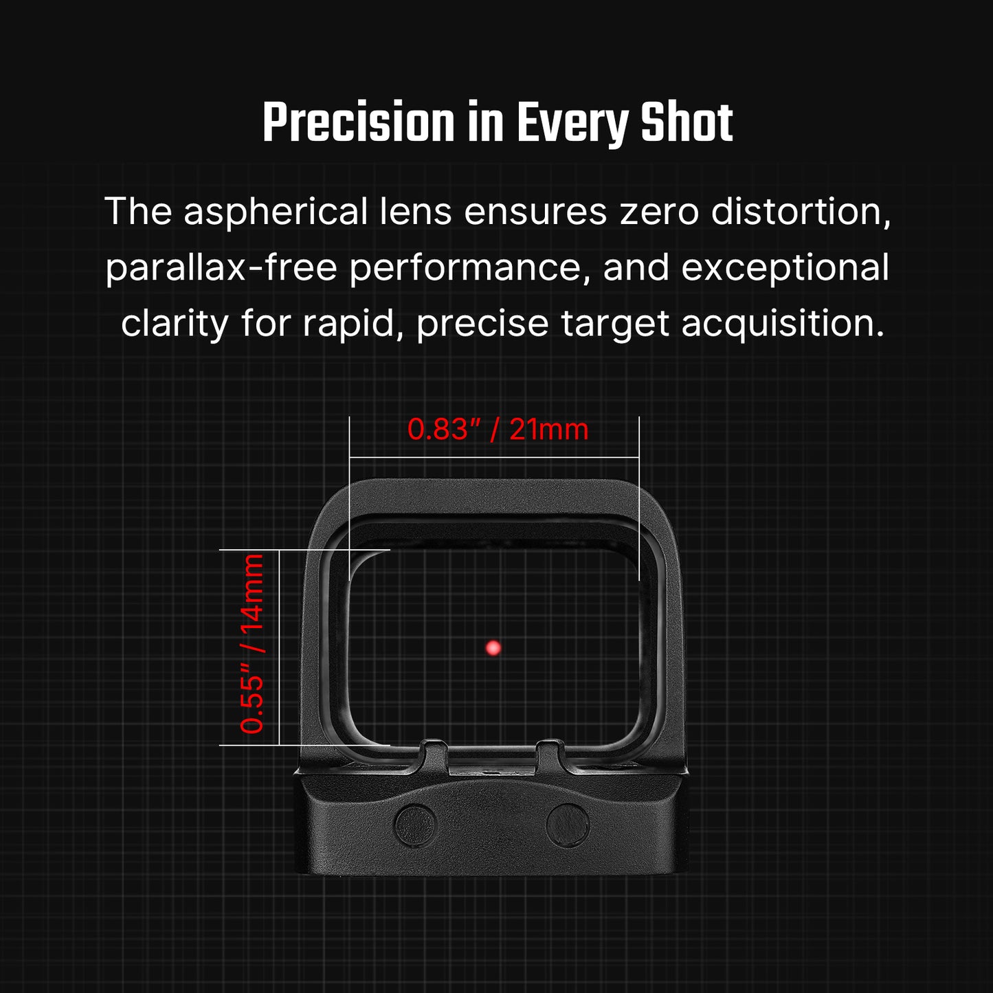 Osight SE Enclosed 6 MOA Red Dot Sight with RMSc Footprint and Side-Loading Battery