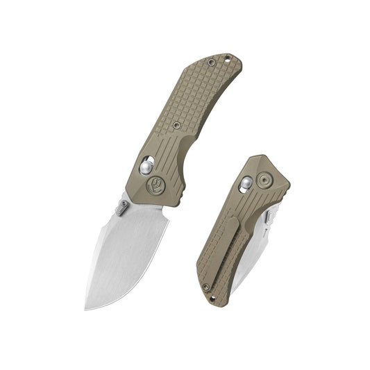 KB Jarpen Folding Knife Bronze Ano Titanium Handle 2.36'' Hand Rubbed Satin CPM S90V Blade KB415D