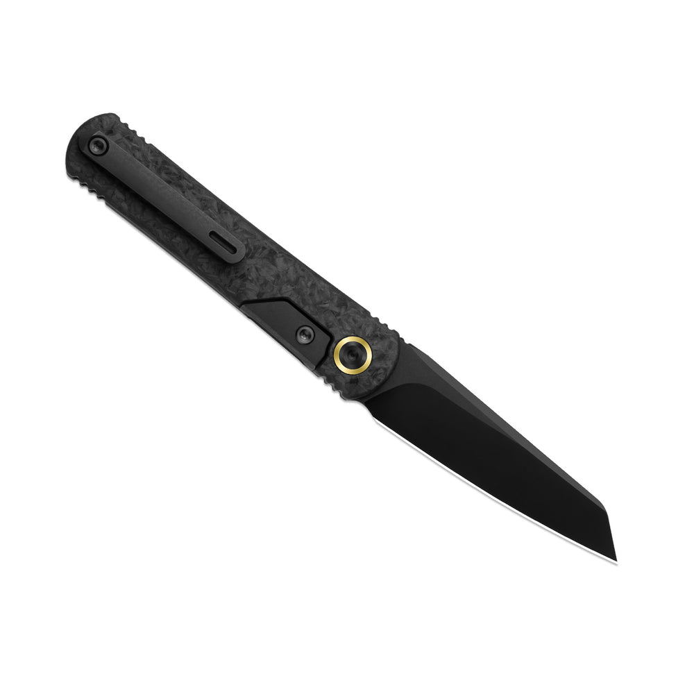 KIZER CUTLERY Feist 3 | CPM S90V + Matte DLC Ultra | Reverse Tanto | Titanium (Matte DLC Ultra) & Carbon Fiber | KizerX™ 3499.3A1