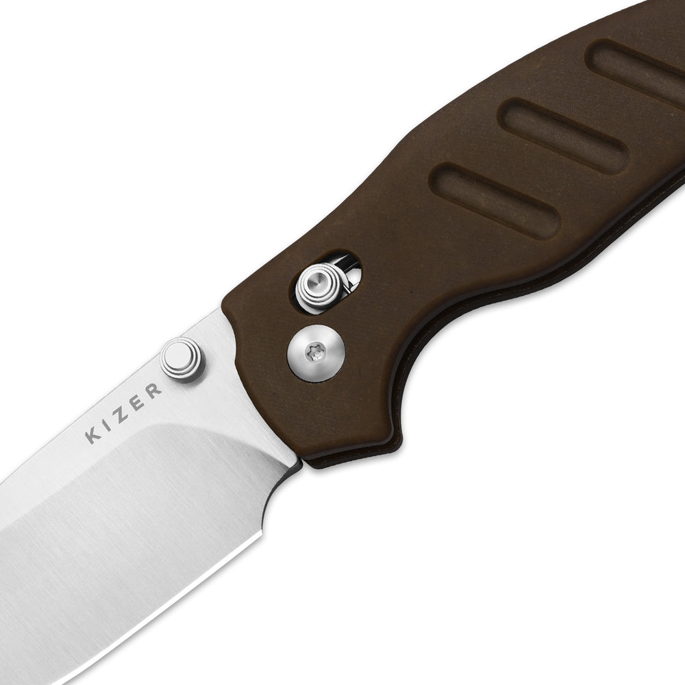 KIZER CUTLERY Sheepdog® C01C 2.9 CD | Kizer Clutch Lock™ | Norplex UltreX™ Micarta | Nitro-V | KizerV™ 3488.29CDA1