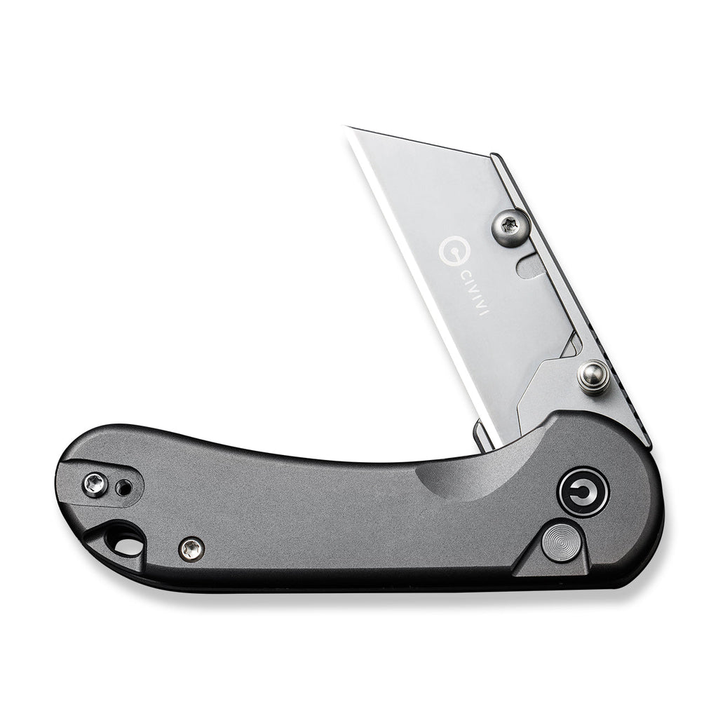 CIVIVI Elementum Utility Thumb Stud & Button Lock Knife Aluminum Handle (2.26" S/S Blade Holder & 6Cr13 Blade) C23039B-4