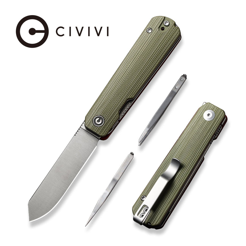 CIVIVI Sendy Flipper Knife G10 Handle (2.83" Nitro-V Blade) C21004B-1