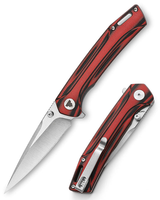 TRIVISA Volans-03RB Thumb Stud,3.26" 154CM Steel,Layers G10 Handle