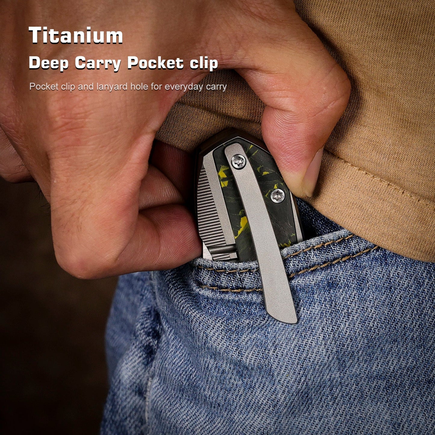 REMETTE RT-Saker Falcon Folding Pocket Knife Innovative Button Lock Structure Design S45VN Blade Titanium Handle Knives ASTP-3 with Safety Lock