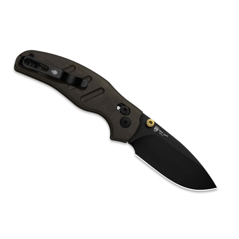 KIZER CUTLERY Sheepdog® C01C 2.9 CD | Kizer Clutch Lock™ | Richlite | Nitro-V | PVD Coating | KizerV™ 3488.29CDA2
