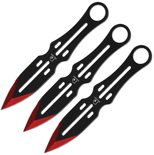 Falcon Throwing Knife Set Red