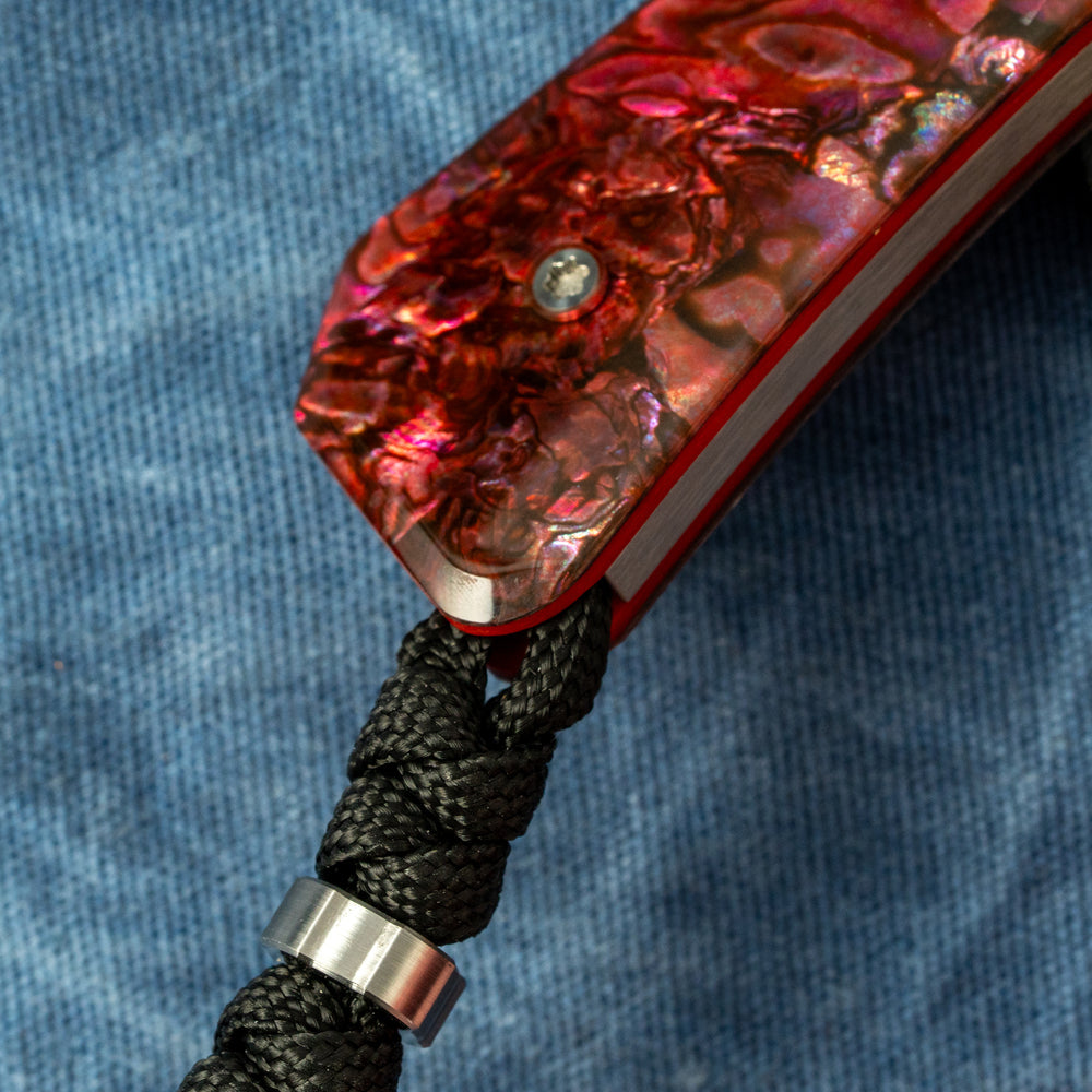 JACK WOLF KNIVES PIONEER FIXEDC - RED ABALONE