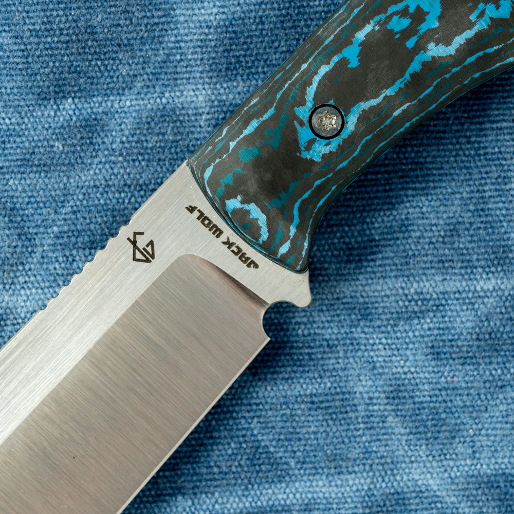 JACK WOLF KNIVES BORDERTOWN BOWIE - FAT CARBON ARCTIC STORM