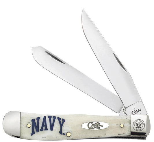 CASE CUTLERY U.S. Navy® Embellished Smooth Natural Bone Trapper