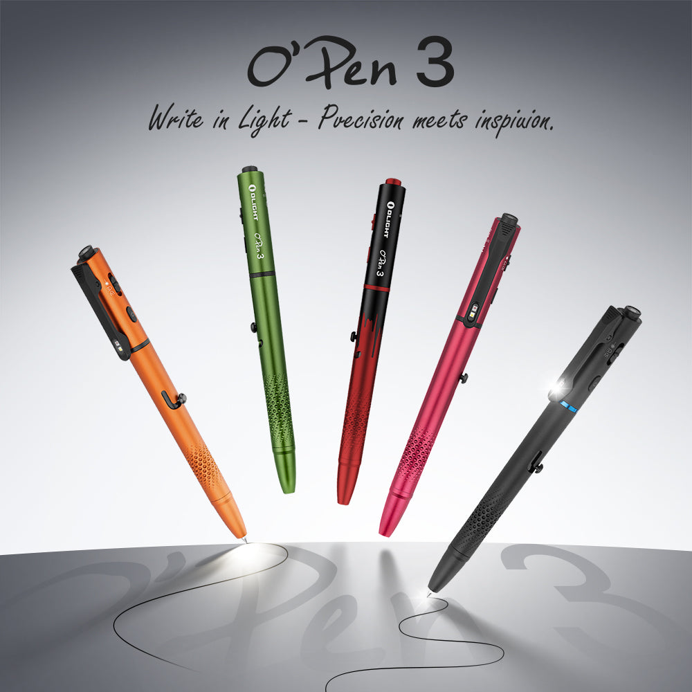 OLIGHT O'Pen 3 Multifunctional Pen Light with 120 Lumens & Green Laser