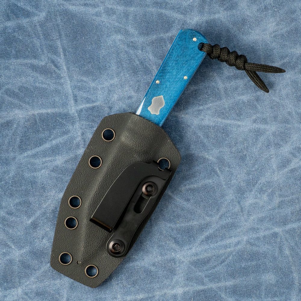 JACK WOLF KNIVES Gateway FIXedc - Sawcut Blue Bone