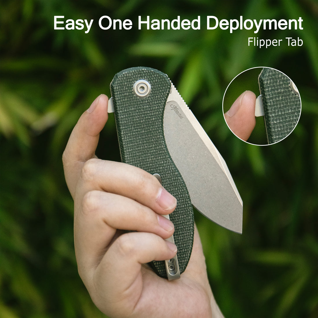 KUBEY Master Chief Outdoor Folding Pocket Knife Jade G10 Handle 3.43" Beadblast 14C28N KU358L