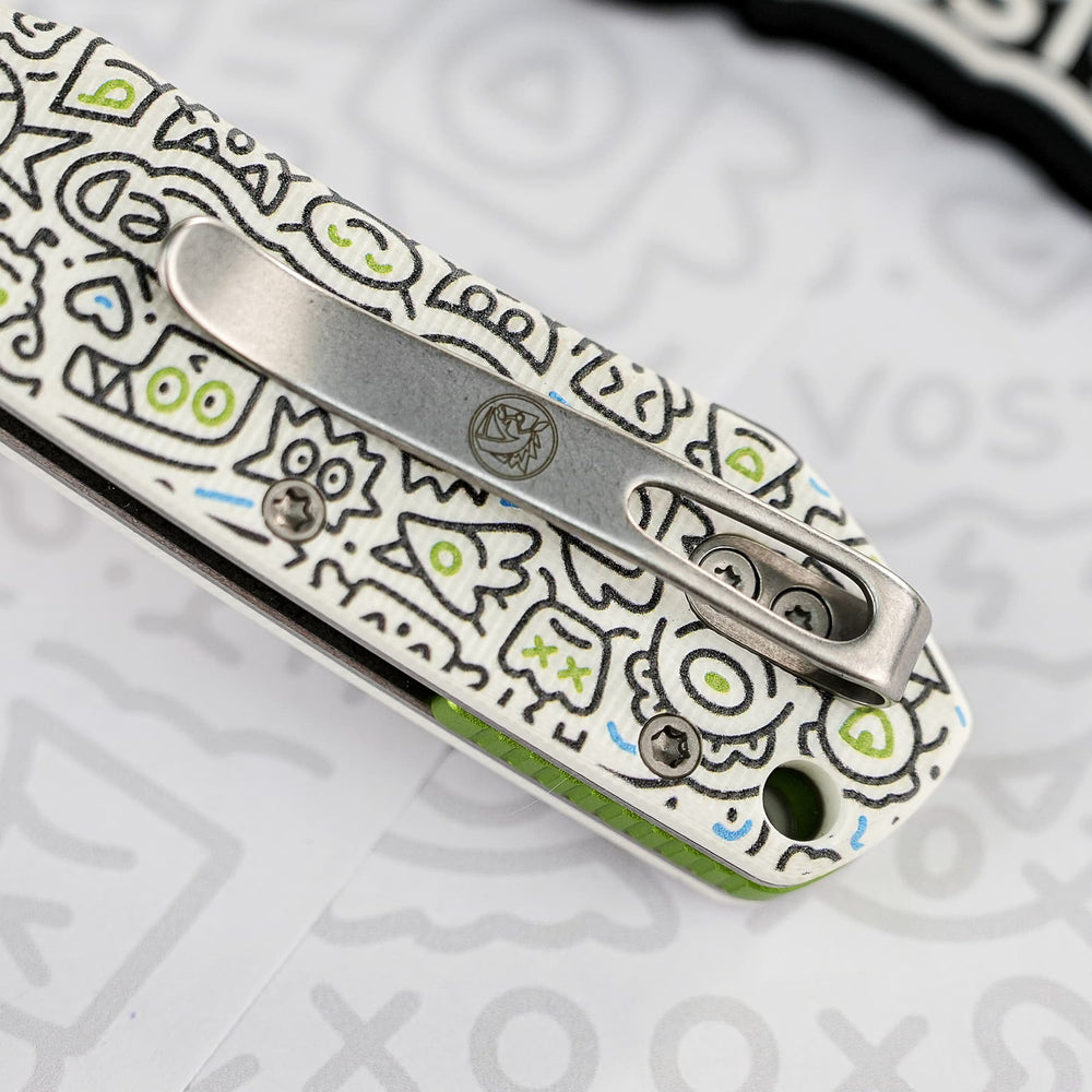 VOSTEED Raccoon® - Top Liner Lock (3.25" 14C28N Blade & G10 Handle) - A2933