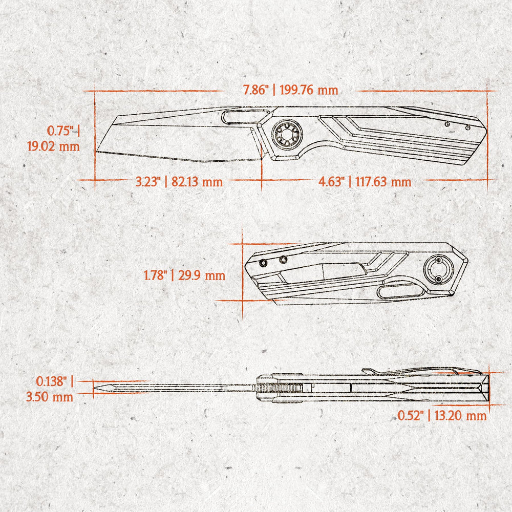 VOSTEED Xeno -Vanchor Lock® (3.23" Vanax Blade & Titanium Handle) - A3804