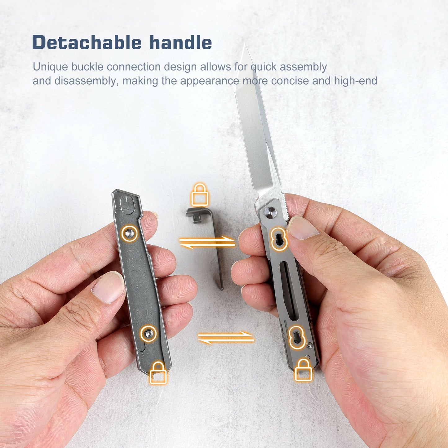 REMETTE RT-ELIGO Knife M390 Blade Titanium Handle Double Detent Lock Folding Pocket EDC Knife EGB5