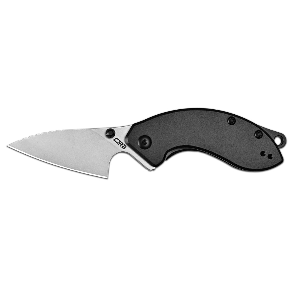 CJRB Spud Thumb Stud & Liner Lock Neck Knife Black Aluminum Handle(2.34'' AR-RPM9 Steel Stone Wash Blade) J1971-BK