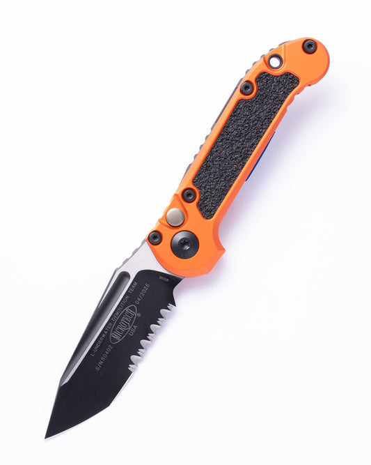 MICROTECH LUDT GEN III T/E BLACK PART SERRATE ORANGE (1136-2OR)