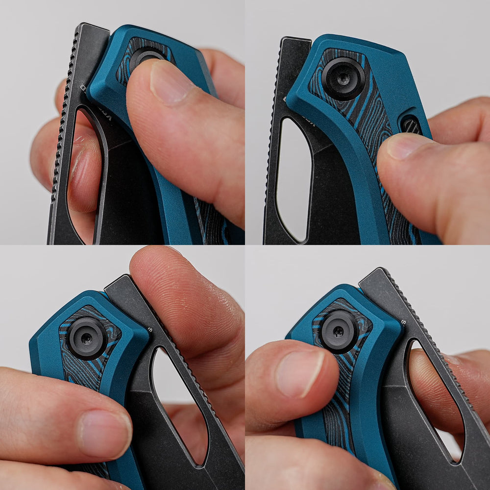 VOSTEED Kroc 329 -Top Liner Lock (3.29" S35VN Blade & Aluminum & Topo G10 Handle) - A1811