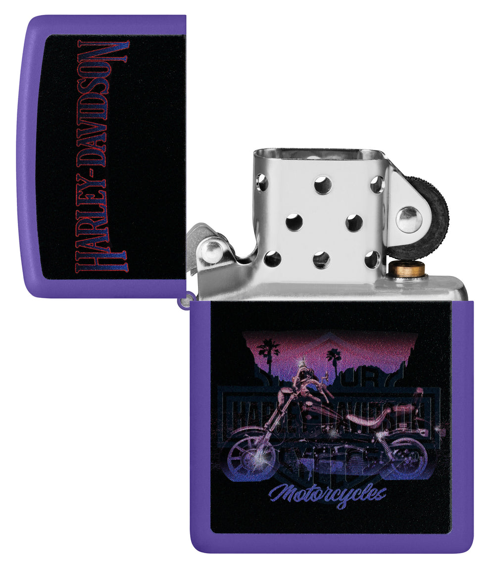 ZIPPO Harley-Davidson® Black Light Motorcycle Design