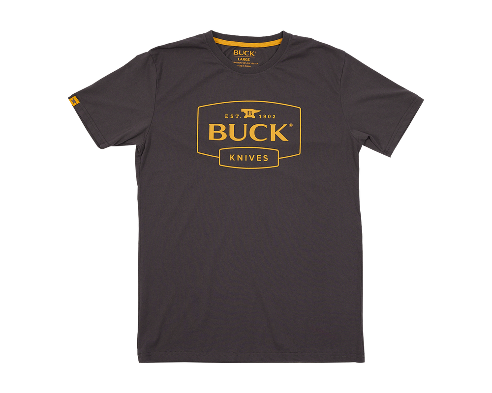 BUCK Charcoal Buck Logo T-Shirt