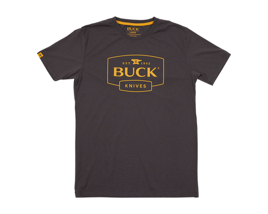 BUCK Charcoal Buck Logo T-Shirt