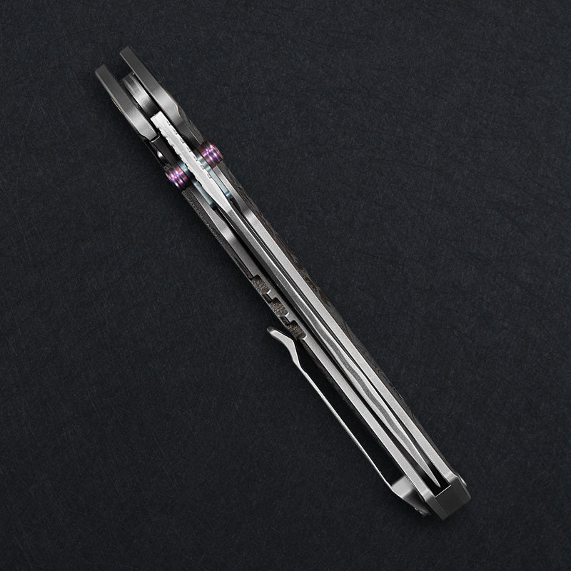 CH Otoman Frame Lock Sliver Ti （3.75'' Mirror Elmax core)
