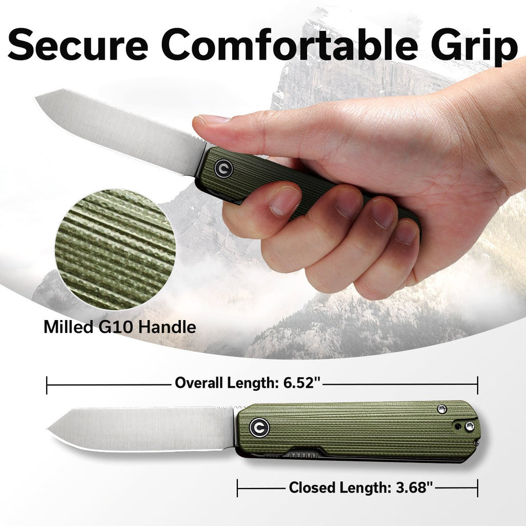 CIVIVI Sendy Flipper Knife G10 Handle (2.83" Nitro-V Blade) C21004B-1