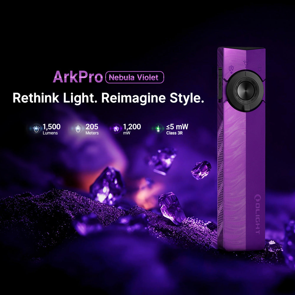 OLIGHT ArkPro Series – Flat Unibody EDC Flashlight with Multi-Light Sources