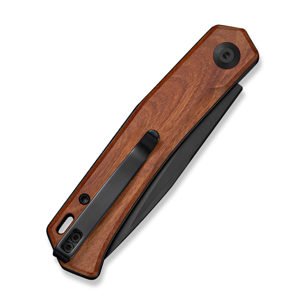 SENCUT Braxx Slip Joint Knife Guibourtia Wood Handle (3.12" Black D2 Blade) S25089-3