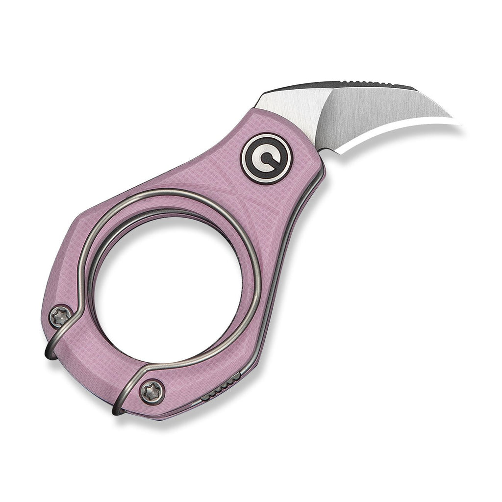 CIVIVI Pyrus Slip Joint Utility Knife Powder Pink G10 Handle (0.65" Satin Finished 14C28N Blade) C23038-5