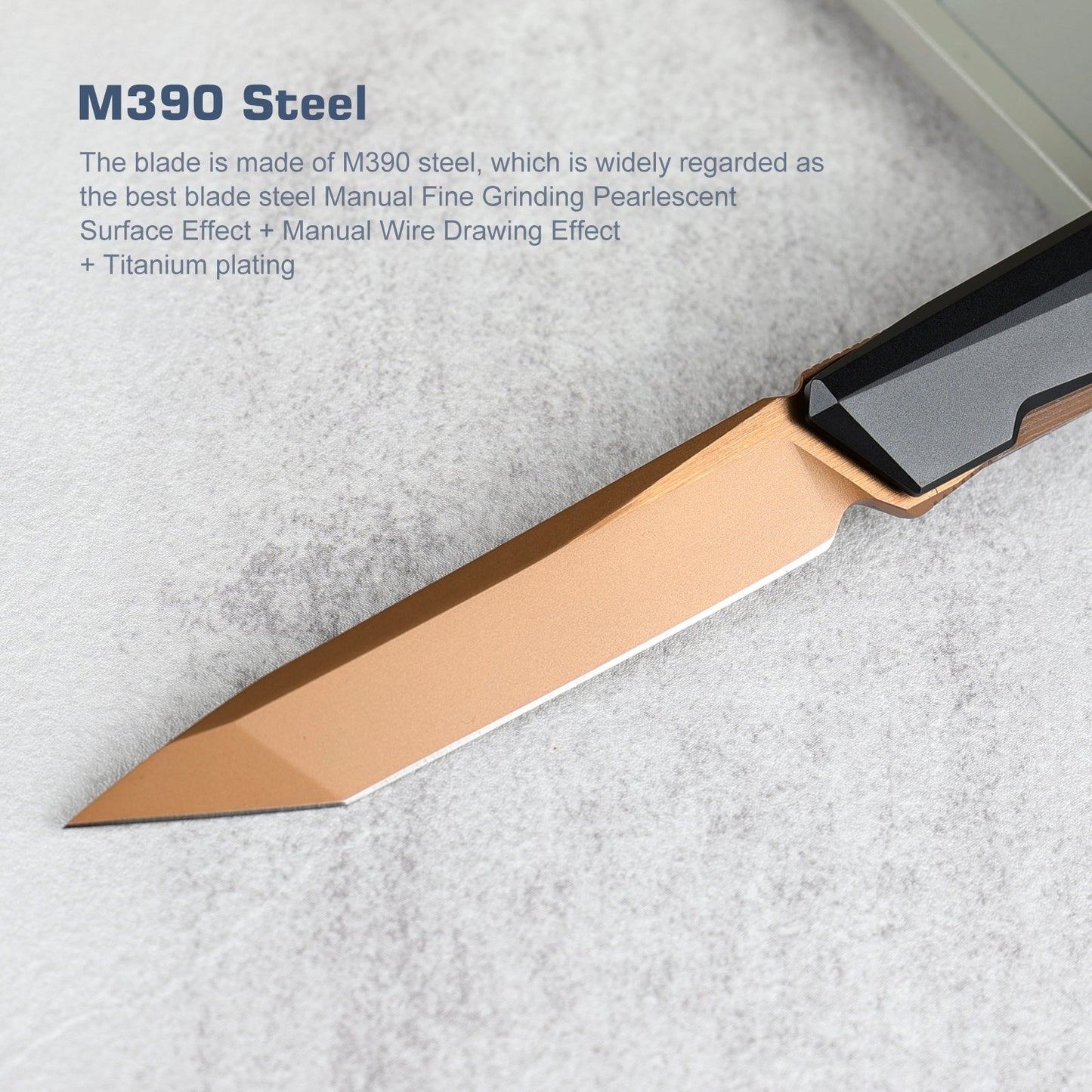 REMETTE RT-ELIGO Knife M390 Blade Titanium Handle Liner Lock Folding Pocket EDC Knife EGA2