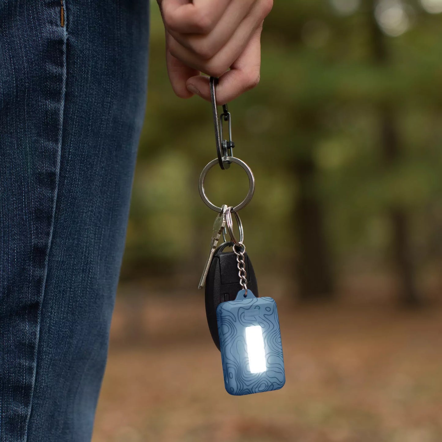 CARSON OPTICS LED Keychain Flashlight, 3 Light Settings with Emergency Strobe Light Mini Flashlight with Adjustable COB LEDs