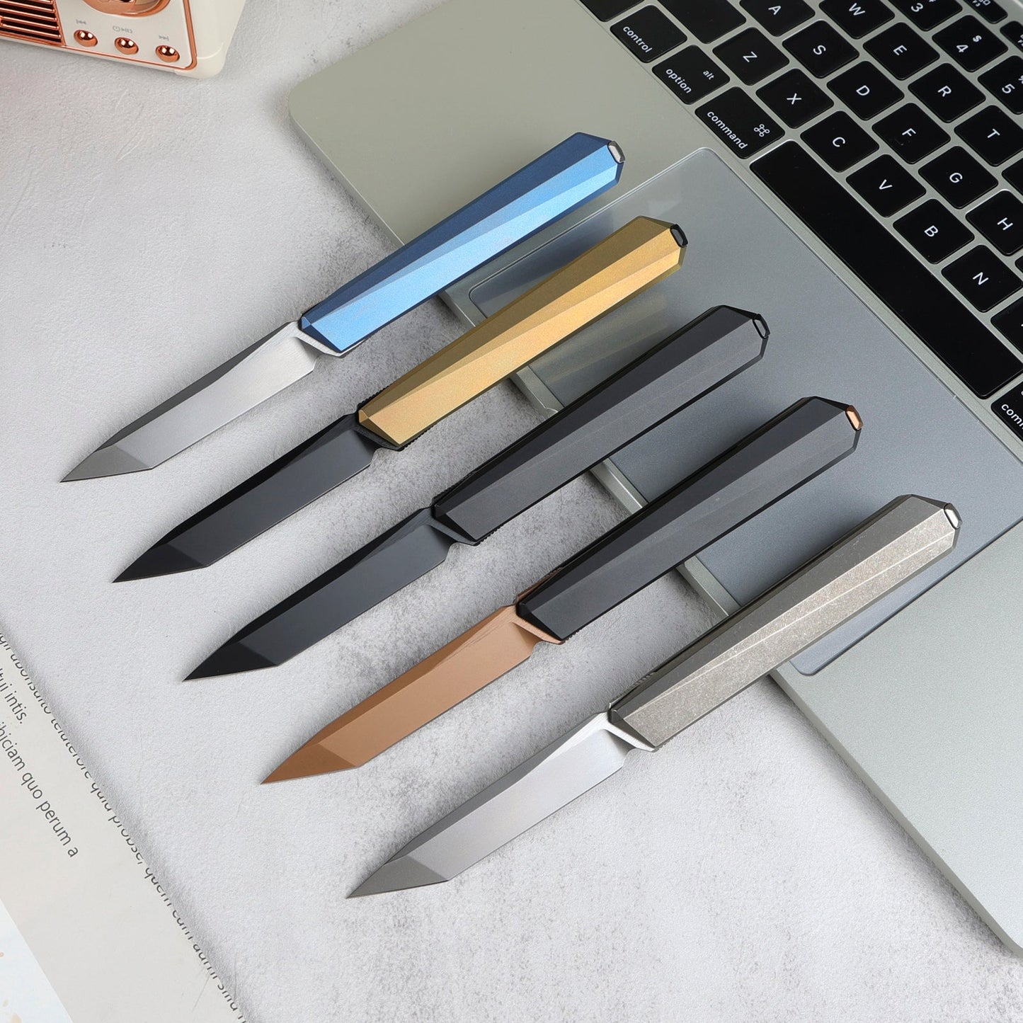 REMETTE RT-ELIGO Knife M390 Blade Titanium Handle Double Detent Lock Folding Pocket EDC Knife EGB4