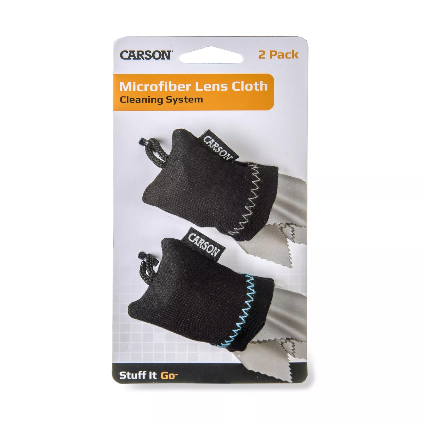 CARSON OPTICS Stuff-It™ Go Compact Portable Microfiber Lens Cleaning Cloth Pouch