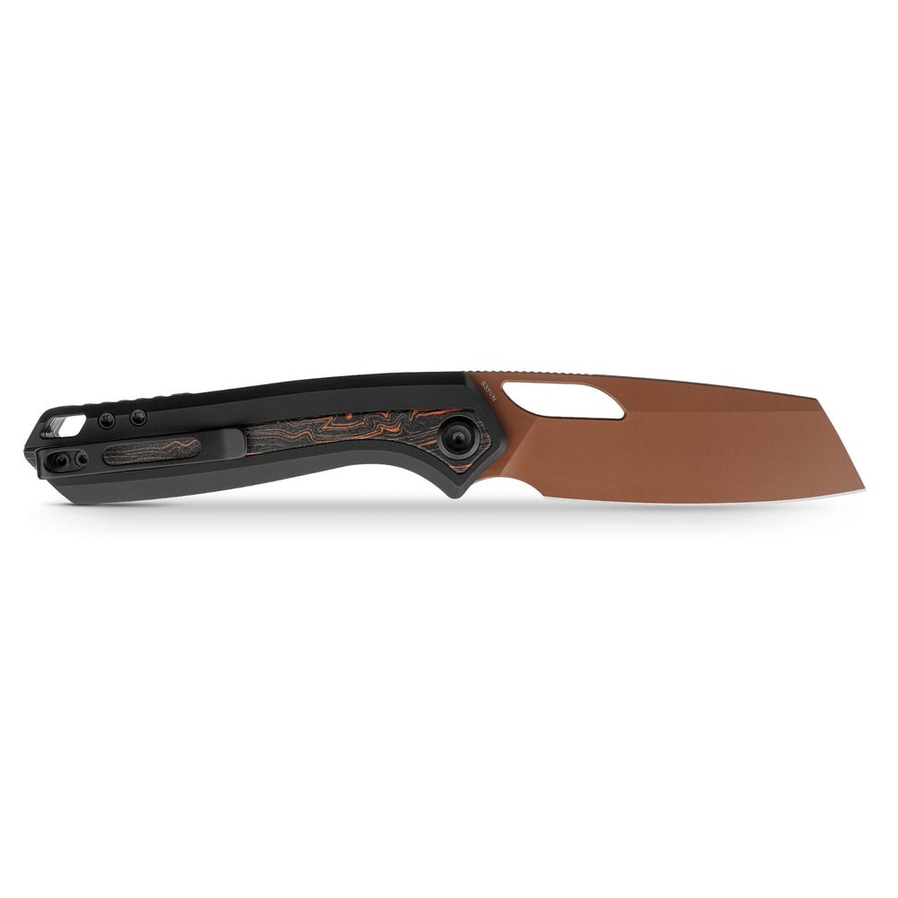 VOSTEED Kroc 329 -Top Liner Lock (3.29" S35VN Blade & Aluminum & Topo G10 Handle) - A1810