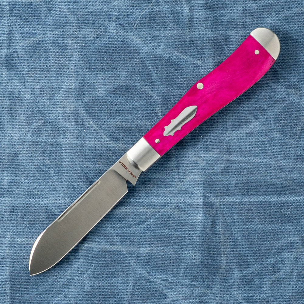 JACK WOLF KNIVES EUREKA - SMOOTH PURPLE BONE
